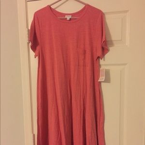 LuLaRoe Dresses - Lularoe Carly xl pink heathered solid dress nwt LuLaRoe Dresses - Lularoe Carly xl pink heathered solid dress nwt